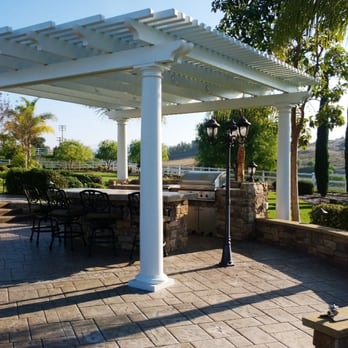 Pitkin Landscape & Design - A beautiful custom built aluminum pergola over an outdoor kitchen. Nice job Pitkin Landscape & Design! - Landscaping Near Me Pitkin Landscape & Design - A beautiful custom built aluminum pergola over an outdoor kitchen. Nice job Pitkin Landscape & Design! - Landscaping Near Me