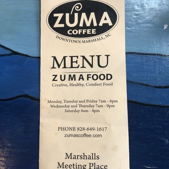 Zuma Coffee House - Coffee & Tea Near Me - Marshall, North Carolina