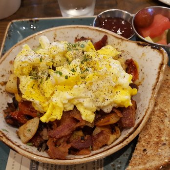 First Watch - Farmhouse skillet hash comes with 2 eggs and 2 slices of toast. LOADED with Meat!!! - Breakfast & Brunch Near Me - Wesley Chapel, Florida