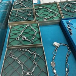 Debbie's Gold Gem - FOR EASTER ACTS -FISHER OF MEN BRACELETS & NECKLACES
Sterling Silver. We can order in 14 K/ SS & All 14 K yellow or white