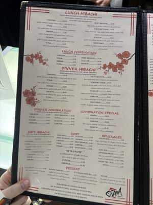 Menu photo 2 Osaka Japanese Restaurant Flowood, MS Menu photo 2 Osaka Japanese Restaurant Flowood, MS