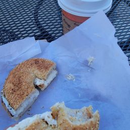 Delicious fresh bagels! Delicious fresh bagels!
