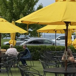 Stabbur Beer Garden at Al Johnson's - A little water view too