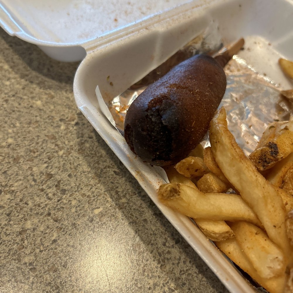 a hot dog and french fries a hot dog and french fries
