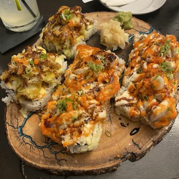 Kuma - Baked roll on right, Mt Shasta - Japanese Near Me - Monterey, California
