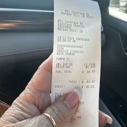 Chevron - $6.69 a gallon = $83.03 for a small cars full tank Todays 3/21/2026 price $6.69