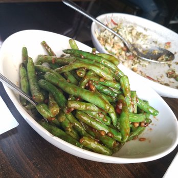 Burmatown - Chili garlic green beans $6 - Burmese Near Me - Corte Madera, California