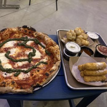 Radiant Beer Co. - Margarita Pizza Fried Cauliflower mozzarella sticks - Breweries Near Me - Anaheim, California Radiant Beer Co. - Margarita Pizza Fried Cauliflower mozzarella sticks - Breweries Near Me - Anaheim, California