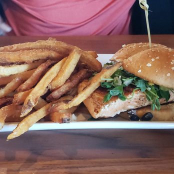BRU Burger Bar - Keystone - salamon sandwich & fries #yum #ReviewsByRL - Burgers Near Me - Indianapolis, Indiana BRU Burger Bar - Keystone - salamon sandwich & fries #yum #ReviewsByRL - Burgers Near Me - Indianapolis, Indiana