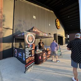 Food truck and (actual) brewery entrance Food truck and (actual) brewery entrance