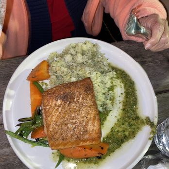 Ember & Iron - Seared Scottish Salmon - Mom enjoyed this!!! - American Near Me - Jacksonville, Florida Ember & Iron - Seared Scottish Salmon - Mom enjoyed this!!! - American Near Me - Jacksonville, Florida