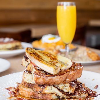 The Cut - Tres Leches French Toast with a Mimosa - Burgers Near Me - Irvine, California