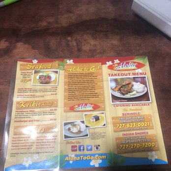 Aloha To Go - Hawaiian Near Me - Indian Shores, Florida
