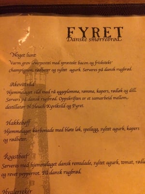 Menu photo 2 Fyret Mat & Drikke Oslo, 03 Menu photo 2 Fyret Mat & Drikke Oslo, 03