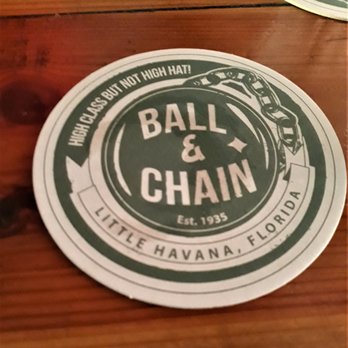 Ball & Chain - drink coaster - Music Venues Near Me - Miami, Florida