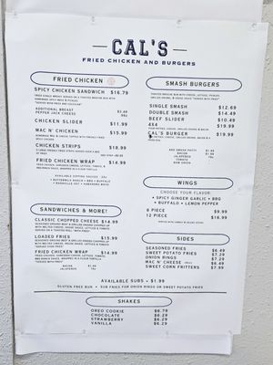 Menu photo 3 Cal's Fried Chicken & Burgers Berkeley, CA Menu photo 3 Cal's Fried Chicken & Burgers Berkeley, CA