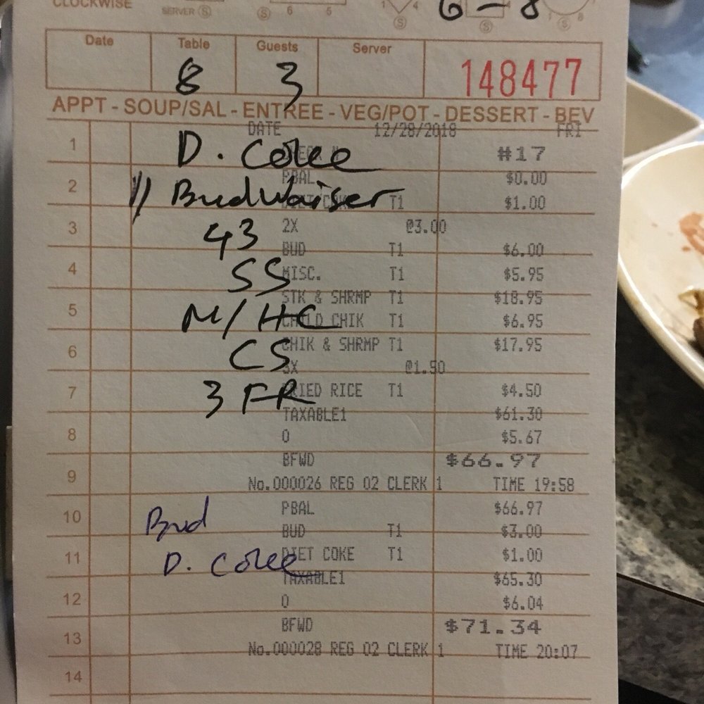 Nagasaki Inn - The bill could not be more confusing. - Japanese Near Me - Memphis, Tennessee Nagasaki Inn - The bill could not be more confusing. - Japanese Near Me - Memphis, Tennessee