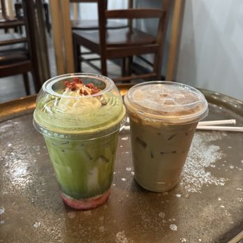 Social Grounds - strawberry matcha, brown sugar latte - Coffee & Tea Near Me - Seattle, Washington