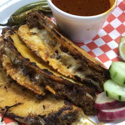 The Birria Spot - Quesabirria with consume