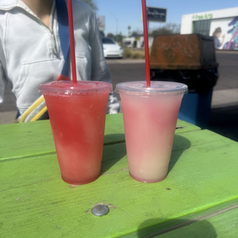 The Beach House - Frozen Specialty Blended Lemonades (desert cactus + strawberry, desert cactus + coconut) - Mexican Near Me - Phoenix, Arizona The Beach House - Frozen Specialty Blended Lemonades (desert cactus + strawberry, desert cactus + coconut) - Mexican Near Me - Phoenix, Arizona