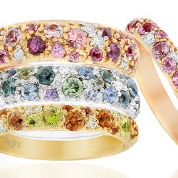 Gerard McCabe - Cirque Coloured Sapphire Jewellery by Gerard McCabe
