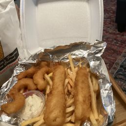 Fish & Shrimp combo...more like fish sticks combo Fish & Shrimp combo...more like fish sticks combo