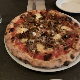 Sausage pizza with al pastor mushrooms Sausage pizza with al pastor mushrooms
