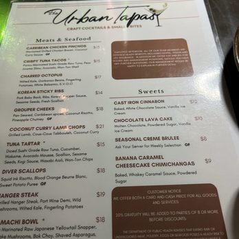 The Urban Tapas - Menu - Seafood Near Me - Fort Pierce, Florida The Urban Tapas - Menu - Seafood Near Me - Fort Pierce, Florida
