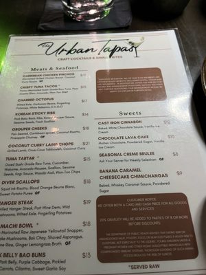 Menu photo 1 The Urban Tapas Fort Pierce, FL Menu photo 1 The Urban Tapas Fort Pierce, FL