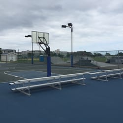 Stone Harbor Recreation Center - Outdoor basketball court and skateboarding ramps