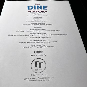 Frank Fat's - Menu - Dine Downtown - Chinese Near Me - Sacramento, California Frank Fat's - Menu - Dine Downtown - Chinese Near Me - Sacramento, California
