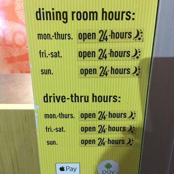 McDonald's - a sign for dining room hours - Burgers Near Me - Homestead, Florida McDonald's - a sign for dining room hours - Burgers Near Me - Homestead, Florida