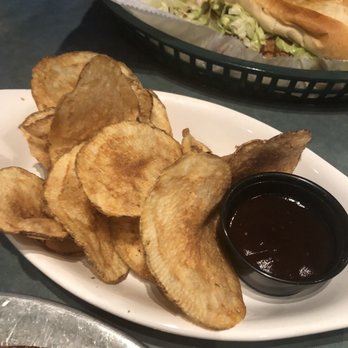 James' Third Base Sports Bar and Grill - Homemade chips! Made in house, served with barbecue sauce. Yum! - Sports Bars Near Me - Mason, Ohio James' Third Base Sports Bar and Grill - Homemade chips! Made in house, served with barbecue sauce. Yum! - Sports Bars Near Me - Mason, Ohio