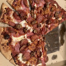 All meat thin crust pizza All meat thin crust pizza
