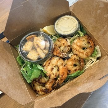 Turf' N Surf Burger Grill - Blackened shrimp Cesar salad - Seafood Near Me - Warren, New Jersey Turf' N Surf Burger Grill - Blackened shrimp Cesar salad - Seafood Near Me - Warren, New Jersey