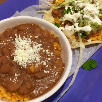 Guacamole - They made the kids loaded veggie tacos with a side of beans and rice. - Mexican Near Me - Jupiter, Florida