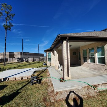 TEBE Limekrete Concrete Design - I asked to extend my patio 3 ft completely around existing patio. Add a 15 x 15 ft pad for future pergola and 8 X 10 for pad for shed - Masonry/Concrete Near Me TEBE Limekrete Concrete Design - I asked to extend my patio 3 ft completely around existing patio. Add a 15 x 15 ft pad for future pergola and 8 X 10 for pad for shed - Masonry/Concrete Near Me