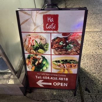 Ha Cafe - Sandwich board outside~ (November 2024) - Vietnamese Near Me - Burnaby, British Columbia Ha Cafe - Sandwich board outside~ (November 2024) - Vietnamese Near Me - Burnaby, British Columbia