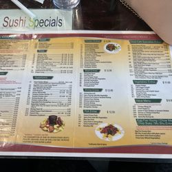 Sushi China Cafe - Menu