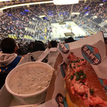 Sam’s Chowder House - Lobster roll $27 - delicious but very small and clam chowder $12 - Food Stands Near Me - San Francisco, California Sam’s Chowder House - Lobster roll $27 - delicious but very small and clam chowder $12 - Food Stands Near Me - San Francisco, California
