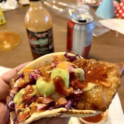 Sonora MX Taqueria - Baja fish taco with salsa