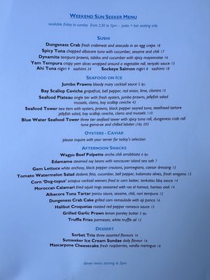 Menu photo 8 Blue Water Cafe Vancouver, BC