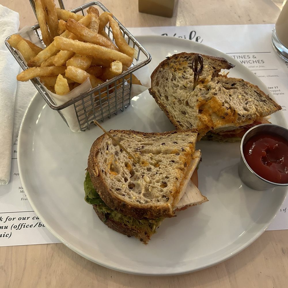 Avocado BLT and fries
