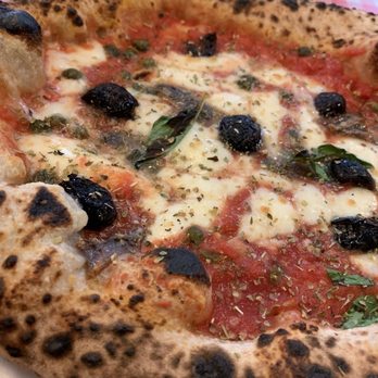 Pizza Pilgrims - Smoked anchovies, black olives. Savory - Pizza Near Me - London, XGL Pizza Pilgrims - Smoked anchovies, black olives. Savory - Pizza Near Me - London, XGL