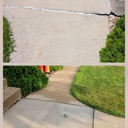 Flat and Flowing Concrete - Before and after sidewalk repair