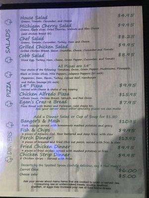 Menu photo 4 Egan's Pub Belleville, MI