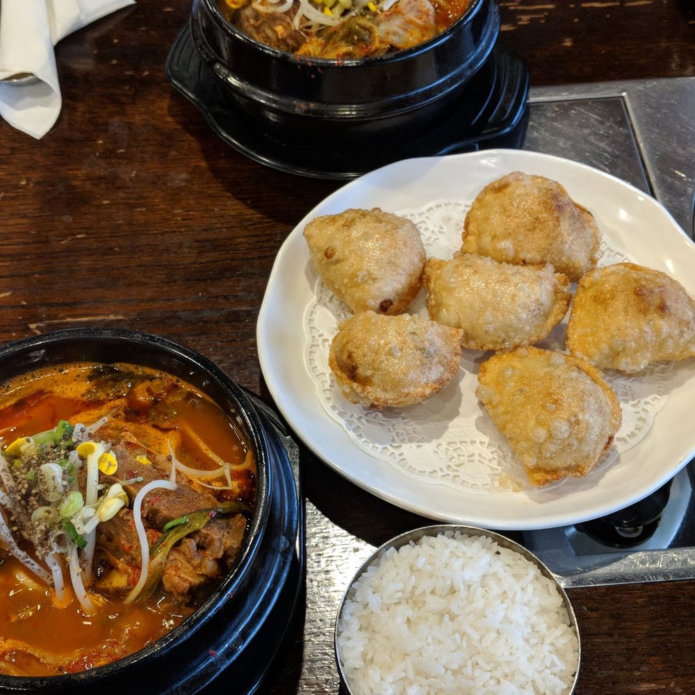 Pork bone soup $9.99 each and fried massive dumplings $8.99. Pork bone soup $9.99 each and fried massive dumplings $8.99.
