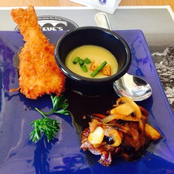 Catalina Food Tours - Coconut shrimp, hibachi steak, roasted potato leek soup - Food Tours Near Me - Avalon, California