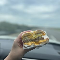 The Coffee Saloon - Sausage, egg and cheese breakfast bagel (5/5)