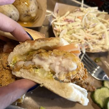 Dinosaur Bar-B-Que - Catfish Po-Boy Sandwich - Barbeque Near Me - New York, New York Dinosaur Bar-B-Que - Catfish Po-Boy Sandwich - Barbeque Near Me - New York, New York